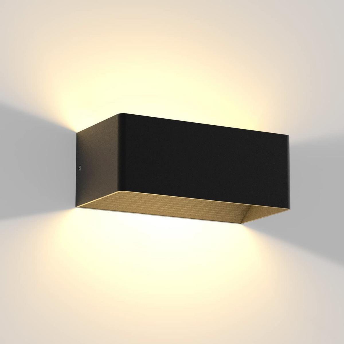 WANDLEUCHTE Flamwin 10.0/8.0/20.0 cm - Schwarz, Metall (10/8/20cm) - ZMH