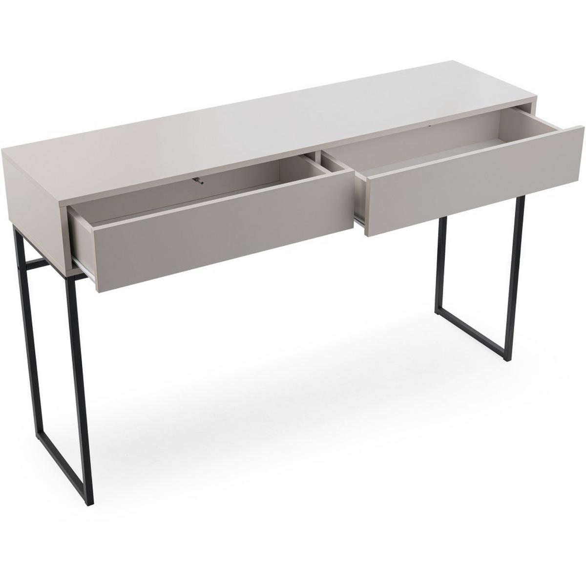 KONSOLENTISCH Giana mit 2 Schubladen, 137 cm, Beige Sand - Sandfarben/Beige, Holzwerkstoff (37/137/83cm) - Beautysofa