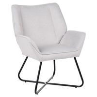 SESSEL Samtstoff Hellgrau Gressela - Hellgrau/Schwarz, Textil (67/87/67cm) - Beliani
