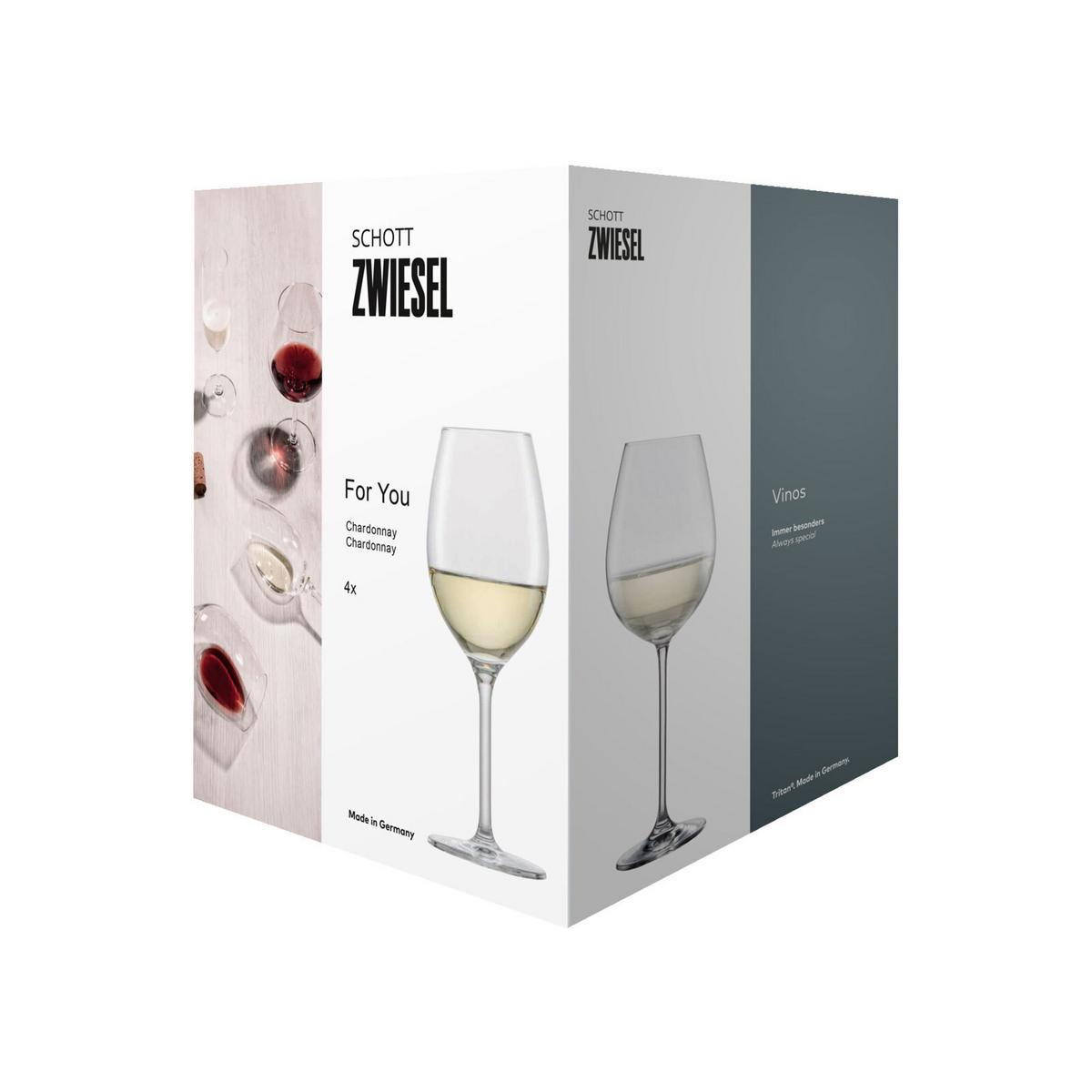 CHARDONNAY WEISSWEINGLAS For you transparent 368 ml 4er Set - Transparent, Glas (0.368L) - Schott Zwiesel
