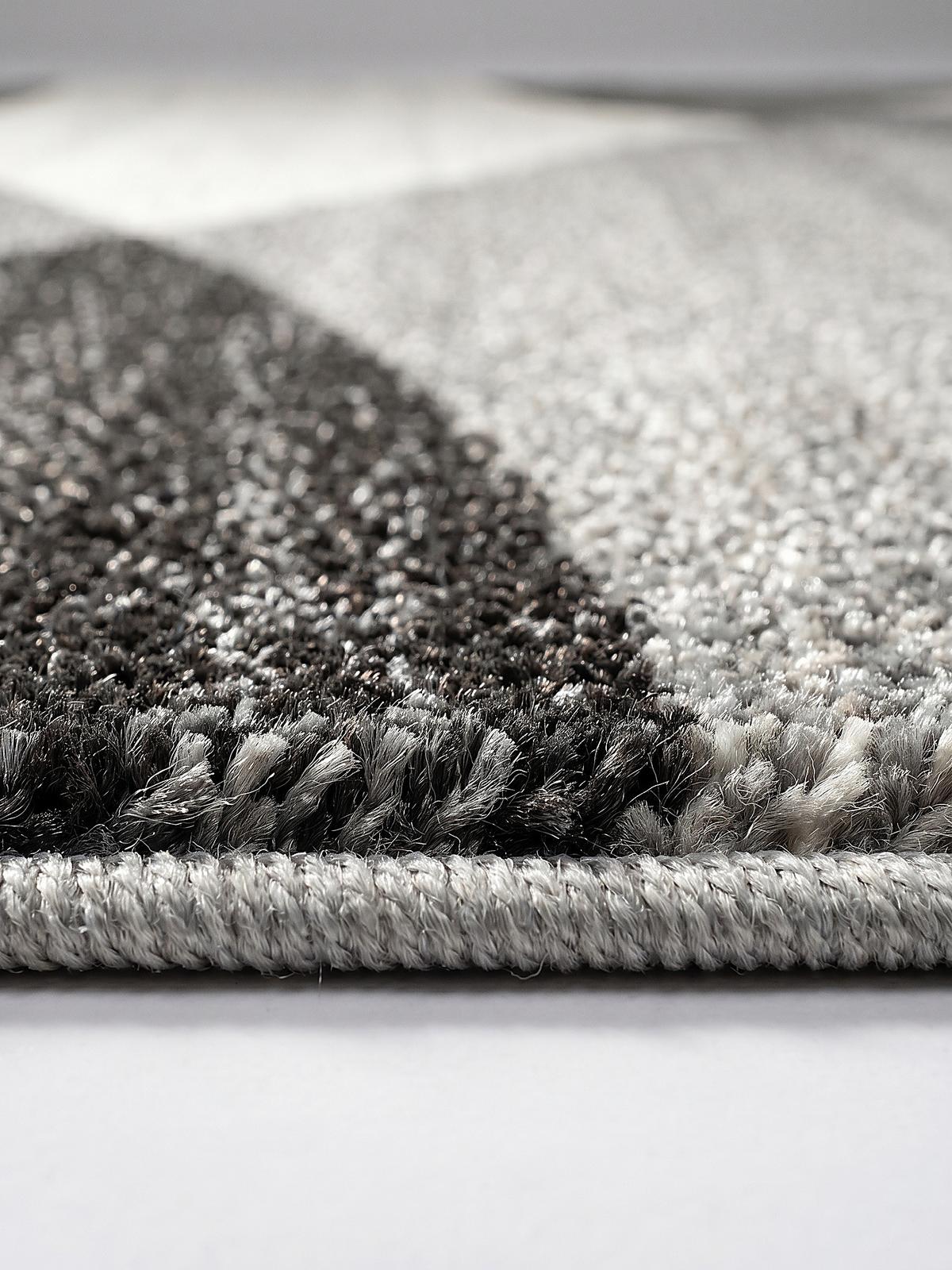 TEPPICH Niederflor Abstrakt THUR Polypropylen Grau 80 x 140 cm - Grau, Textil (160/220cm) - KADIMA DESIGN