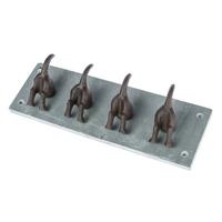 GARDEROBENLEISTE Hundeschwänze, Schiefer & Metall - Braun, Stein (30/10/7cm) - Homescapes