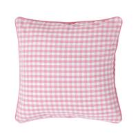 KISSENHÜLLE Vichy-Karo 45/45 cm, 100% Baumwolle - Rosa, Textil (45/45cm) - Homescapes
