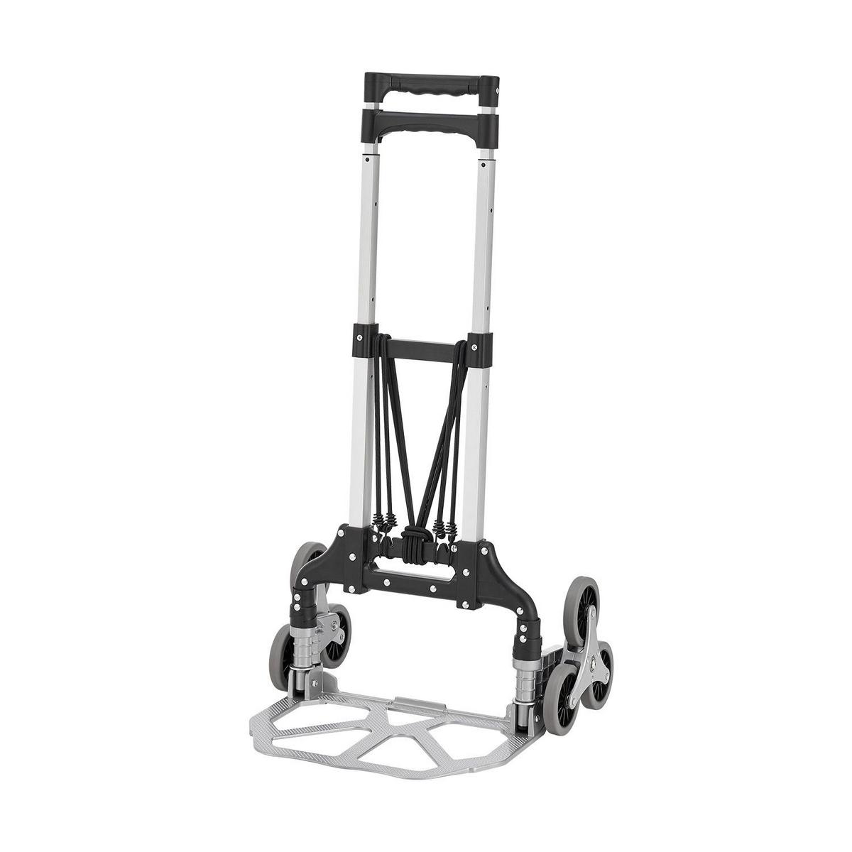 TREPPENSACKKARRE klappbar inkl. Handschuhen - Grau, Metall (45/48/110cm) - Juskys
