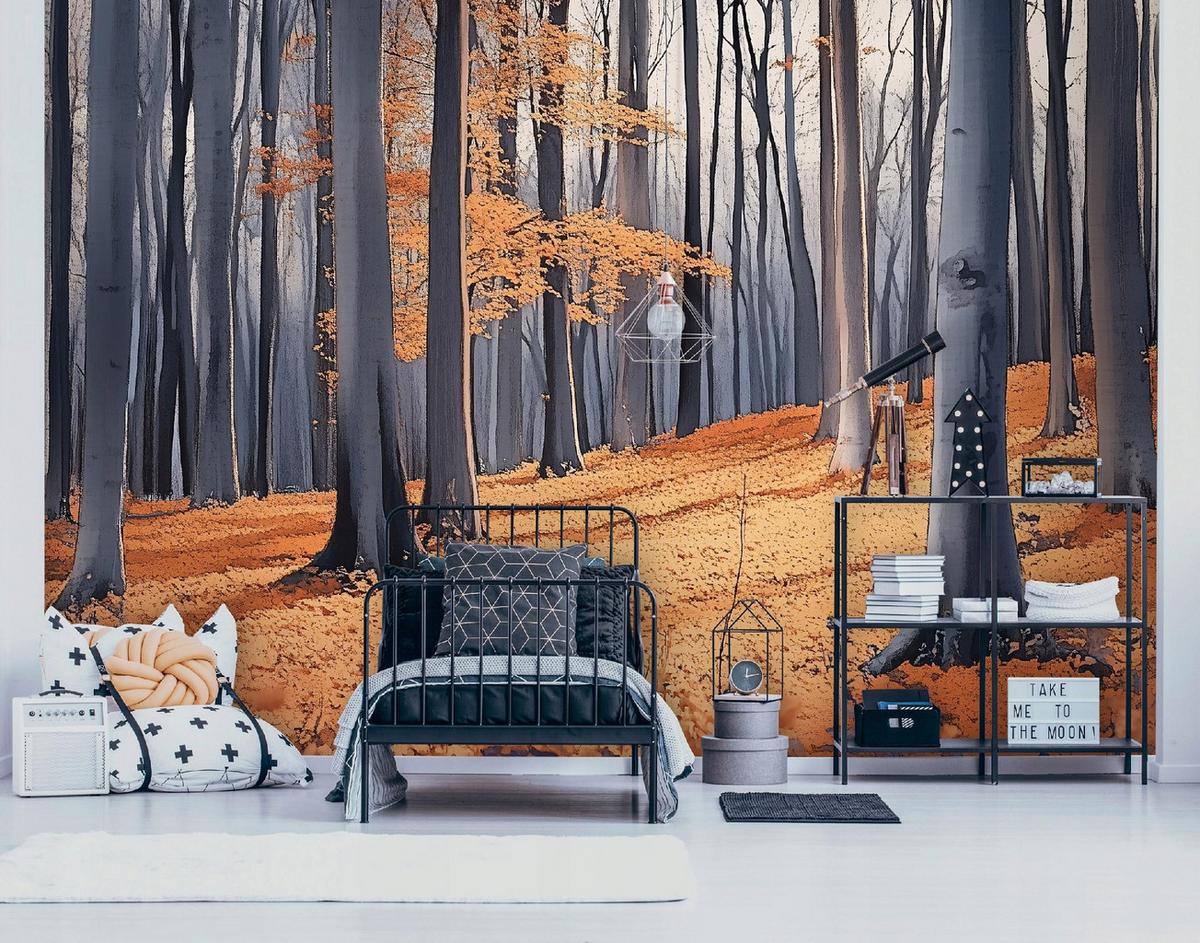 FOTOTAPETE Wald Bäume Natur Vlies Tapete Wohnzimmer 200x140 - Multicolor, Papier (200/140cm) - Wallarena
