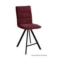THEKENSTUHL drehbar (4er-Set) Devonne 47x109x60 Schwarz/Marsala - Brombeere/Schwarz, Kunststoff (60/109/47cm) - 58aufmkessel