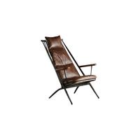 SESSEL CIANO Braun Leder - Schwarz/Braun, Leder (64/91/94cm) - KAWOLA