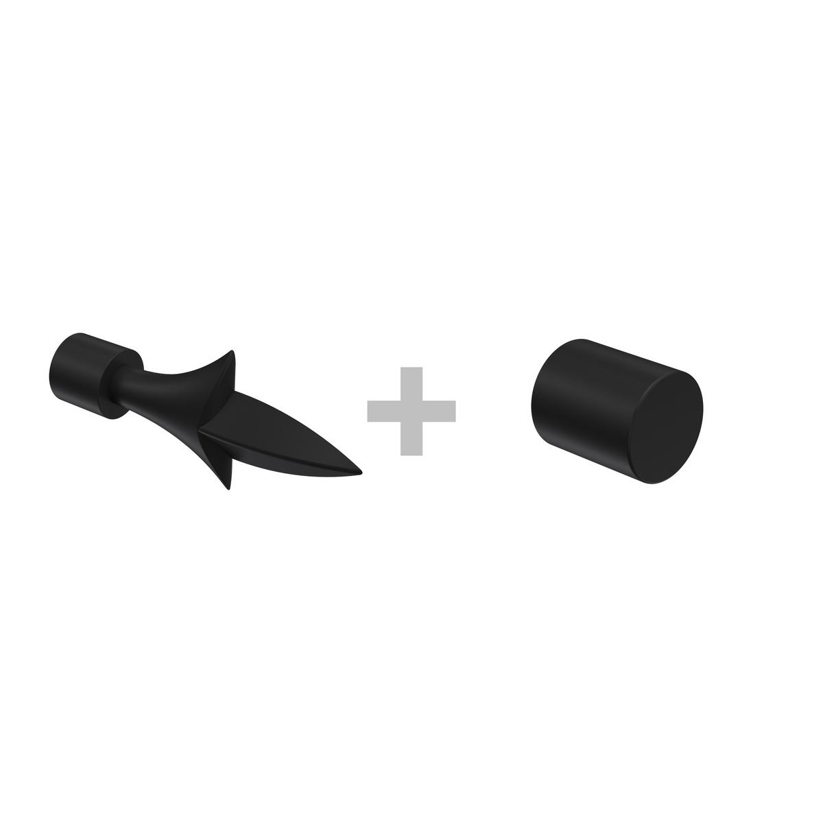 GARDINENSTANGE / TELESKOPSTANGE Hera Lily 130-240 cm, 2-läufig, 16/13 mm Ø Schwarz - Schwarz, Kunststoff/Metall (240cm) - INTERDECO