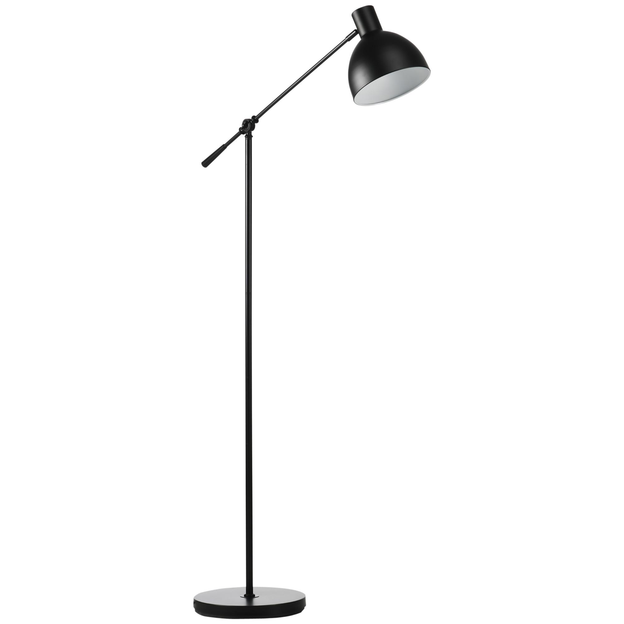 STEHLAMPE höhenverstellbar, 40 W Stehleuchte exkl. Leuchtmittel mit E27 Sockel - Schwarz, Metall (30/30/131cm) - HOMCOM