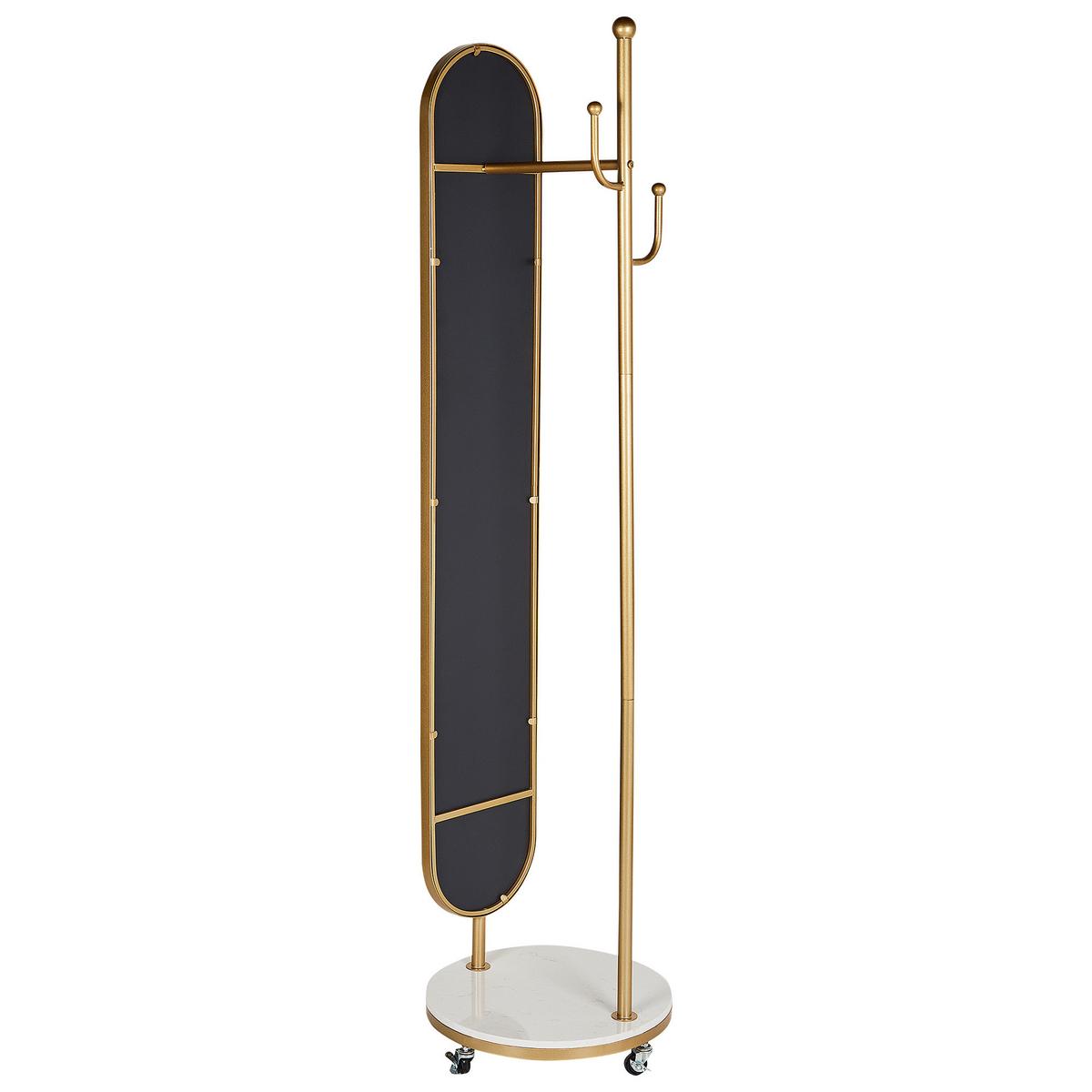 GARDEROBENSTÄNDER LORENA 172 cm Lorena - Goldfarben/Weiß, Metall (44/172/10cm) - Beliani