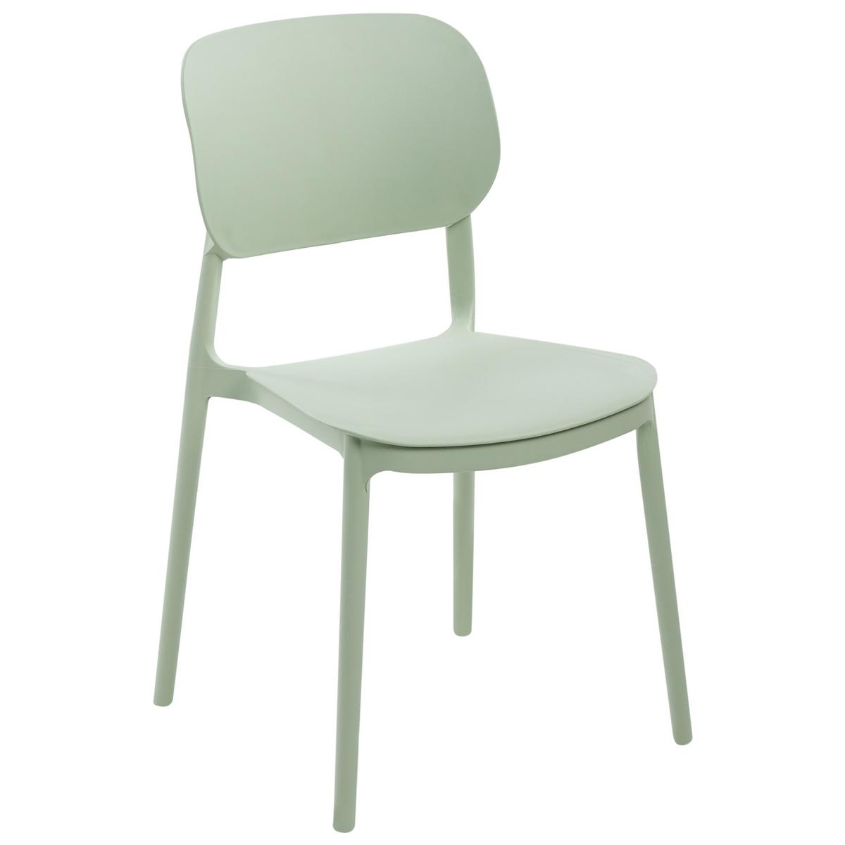 GARTENSTUHL 4er-Set Hellgrün Tupiza - Hellgrün, Kunststoff (47/82/48cm) - Beliani