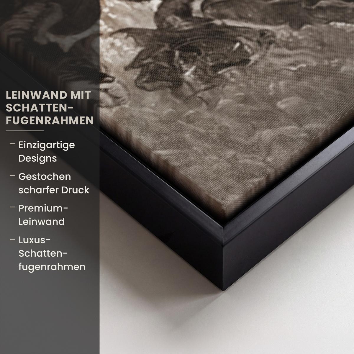 LEINWAND Bilder mit Rahmen - Gold - Lippen - Kunst - Gold - Luxus - Abstrakt - 60x90 - Kupferfarben, Textil (60/90cm) - MuchoWow