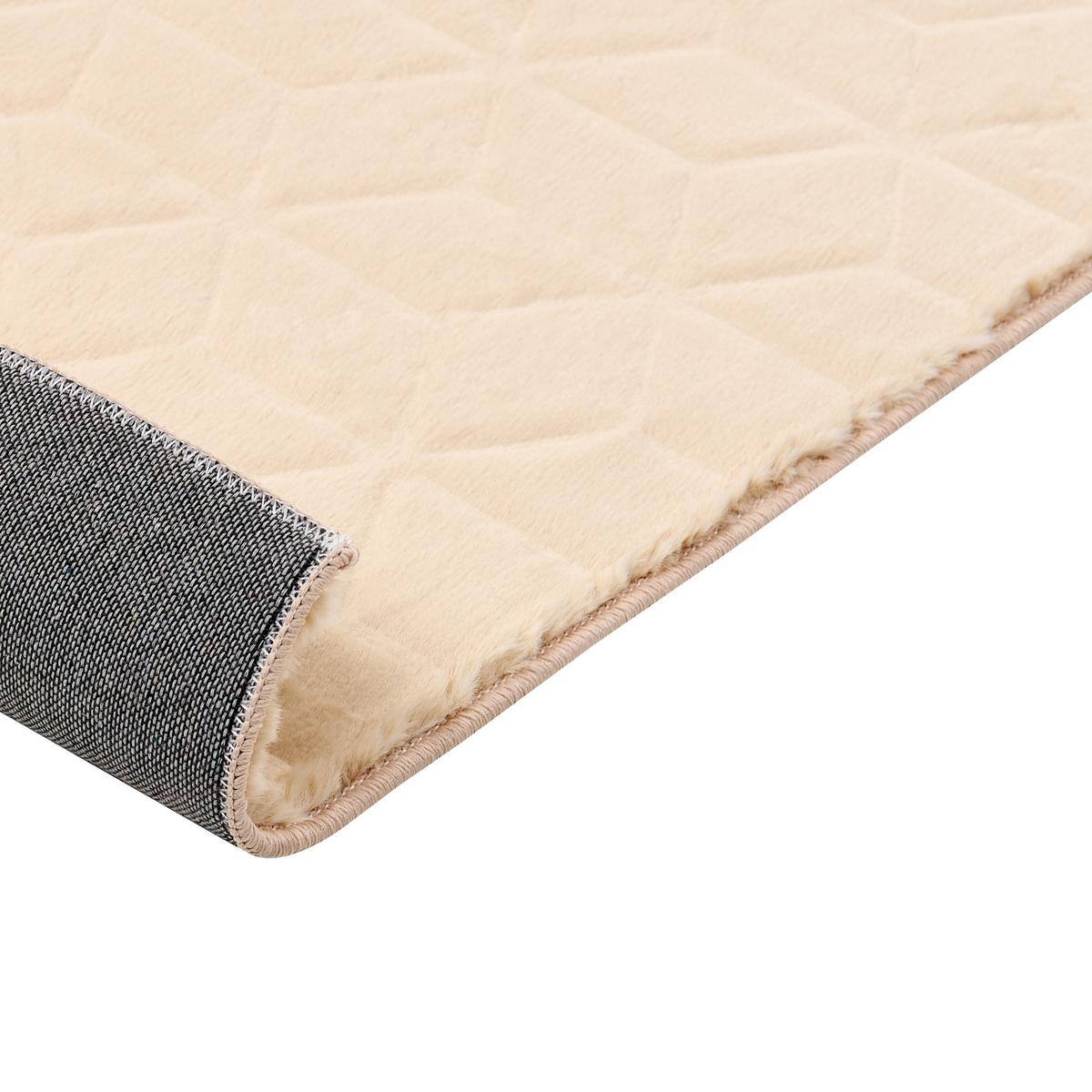 SHAGGY-KUNSTFELLTEPPICH Thatta 150/80 cm - Beige, Kunststoff (80/150cm) - Beliani