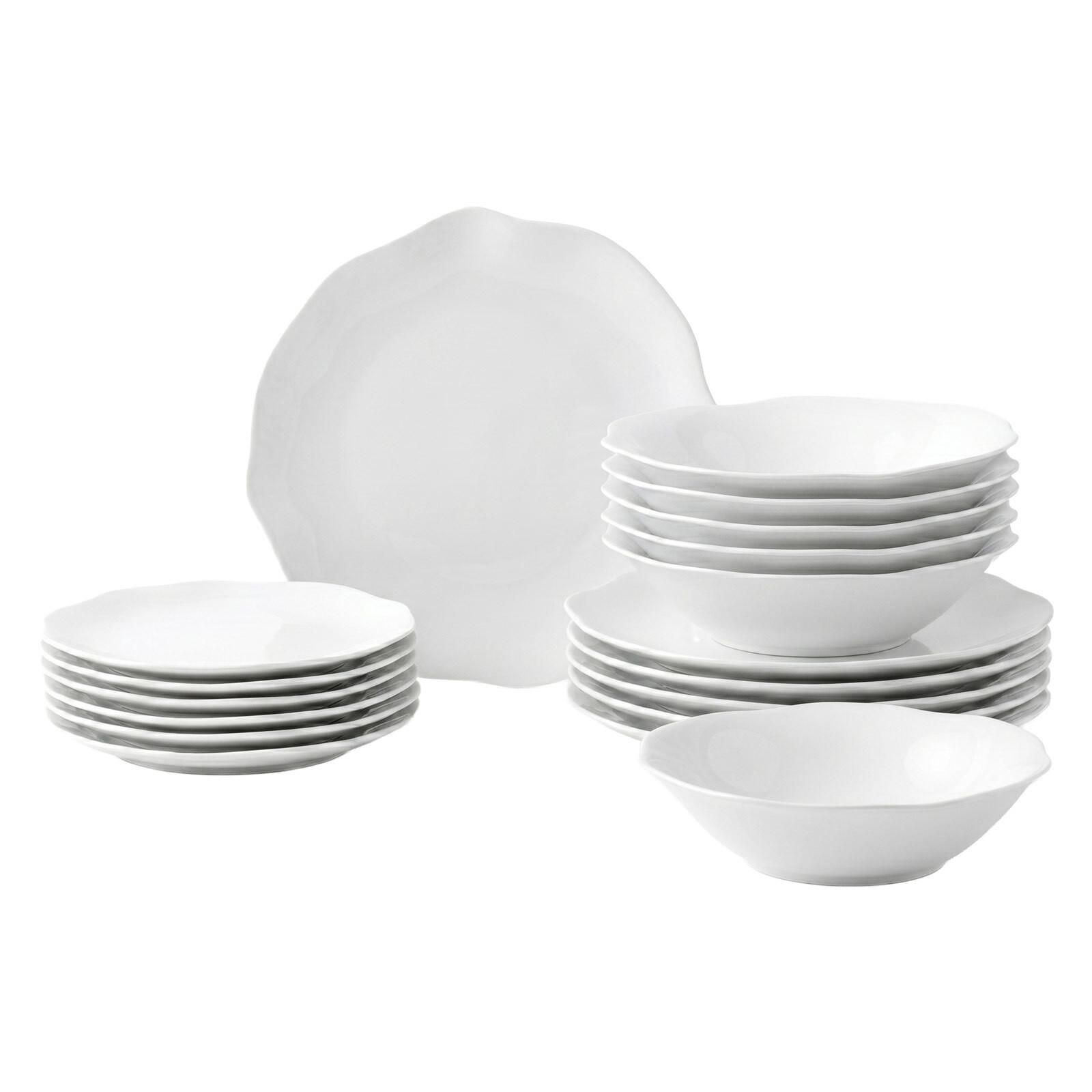 TELLER-SET Pura weiß 18-tlg. - Weiß, Keramik (2/2/2cm) - Villeroy & Boch