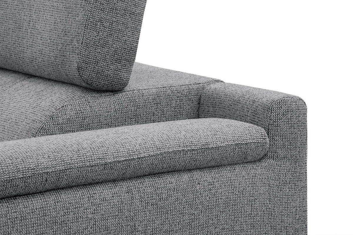 ECKSOFA FIERO 5-Sitzer, grau - Schwarz/Grau, Holzwerkstoff/Textil (158/269cm) - Wozimo