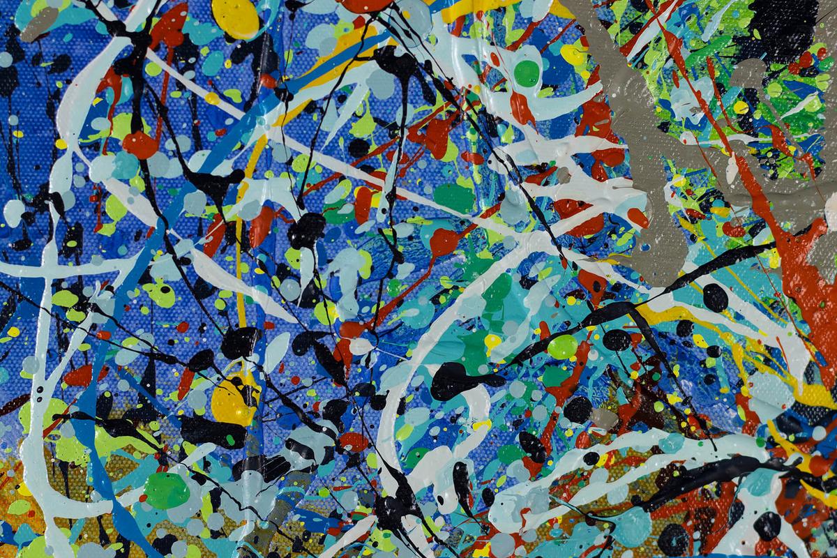 ACRYLBILD HANDGEMALT 80/80 cm - Multicolor, Holz/Textil (80/80cm) - KUNSTLOFT