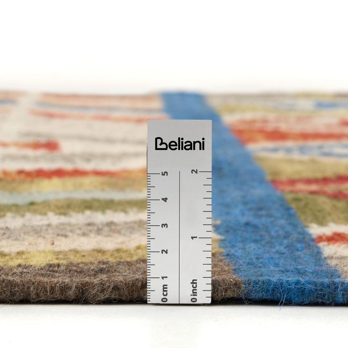 TEPPICH Bunt 140/200 cm Wolle Kelim Kaghsi - Multicolor, Textil (140/200cm) - Beliani
