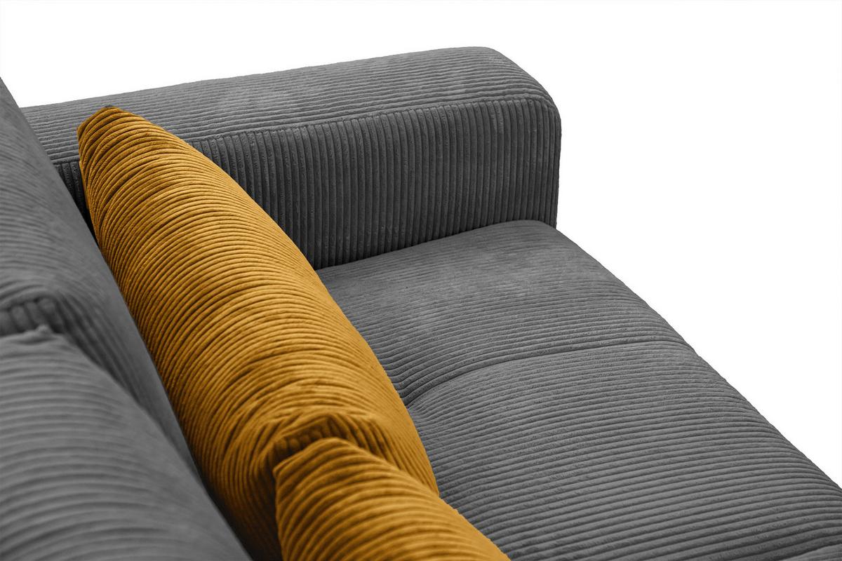 SOFA OLI 3-Sitzer, dunkelgrau - Dunkelgrau, Holz/Textil (208/91/108cm) - Wozimo