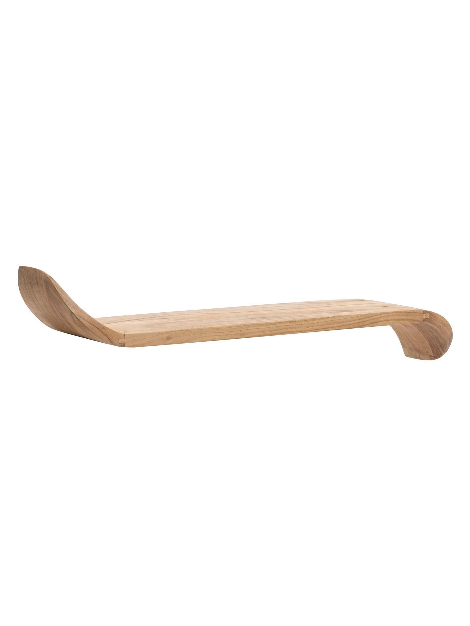 WANDREGAL ARBOGA, Mango Massivholz, handgefertigt, 100 x 20 x 36 cm - Braun, Holz (100/36/20cm) - KADIMA DESIGN