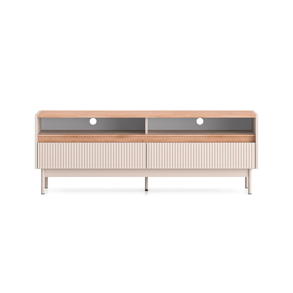 TV-MÖBEL Connie Kaschmir und Holz - Beige, Holzwerkstoff (153.8/54.9/40cm) - Petits-meubles