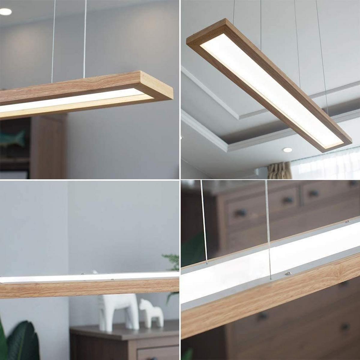 LED PENDELLEUCHTE Zenobia 100/3/17 cm - Braun, Holz (100/3/17cm) - Nettlife