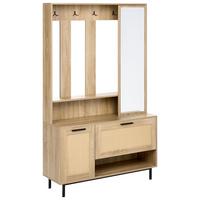 FLUR-SET Hellbraun Maleny - Hellbraun/Braun, Holzwerkstoff (112/179/35cm) - Beliani