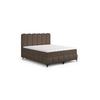 BOXBETT Isabel - Braun, Holzwerkstoff/Textil (160/200cm) - Fun Möbel