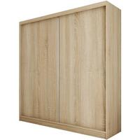 SCHWEBETÜRENSCHRANK Mario II 200/216/61 eiche Sonoma mit Schubladen - Sonoma Eiche, Holzwerkstoff (200/216/61cm) - Beautysofa