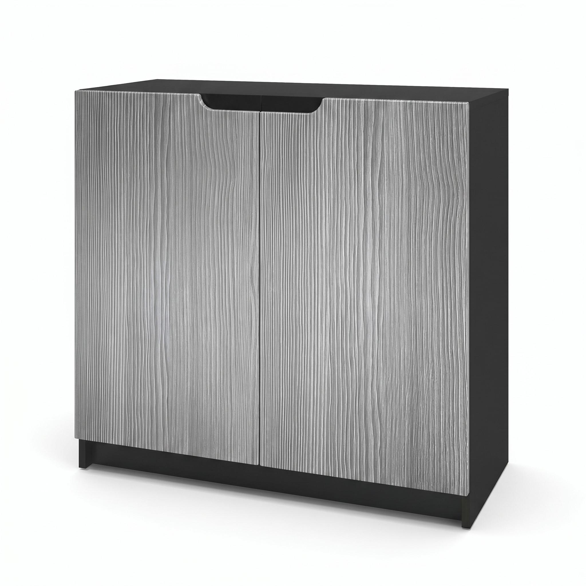 KOMMODE Logan Fronten in Avola-Anthrazit - Anthrazit, Holzwerkstoff (82/78/37cm) - Vladon