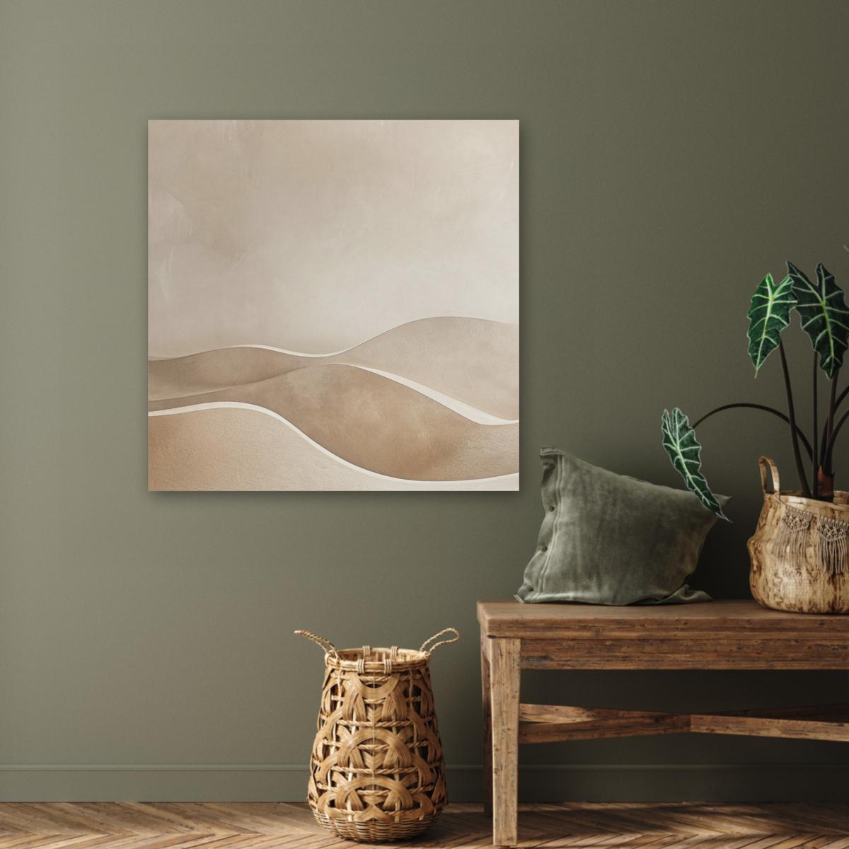AKUSTIKBILD Beige - Natur - Abstrakt - Modern Akustikpaneele 80x80 cm - Beige, Kunststoff (80/80/0.9cm) - MuchoWow