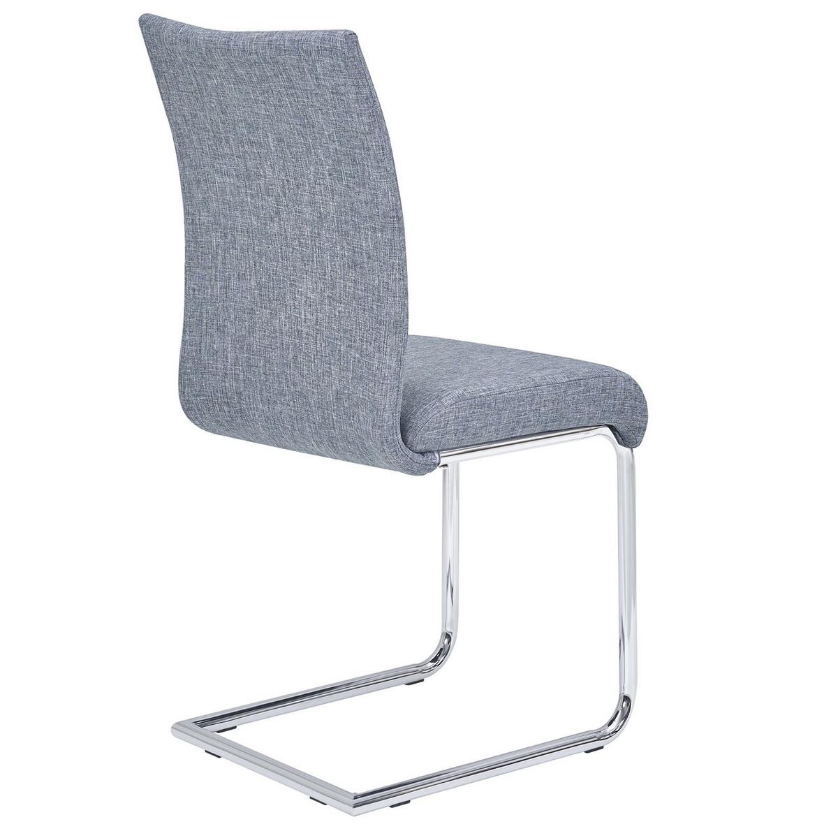 ESSZIMMERSTUHL ALADINO 4er-Set grau - Grau, Textil (43/94/56cm) - IDIMEX