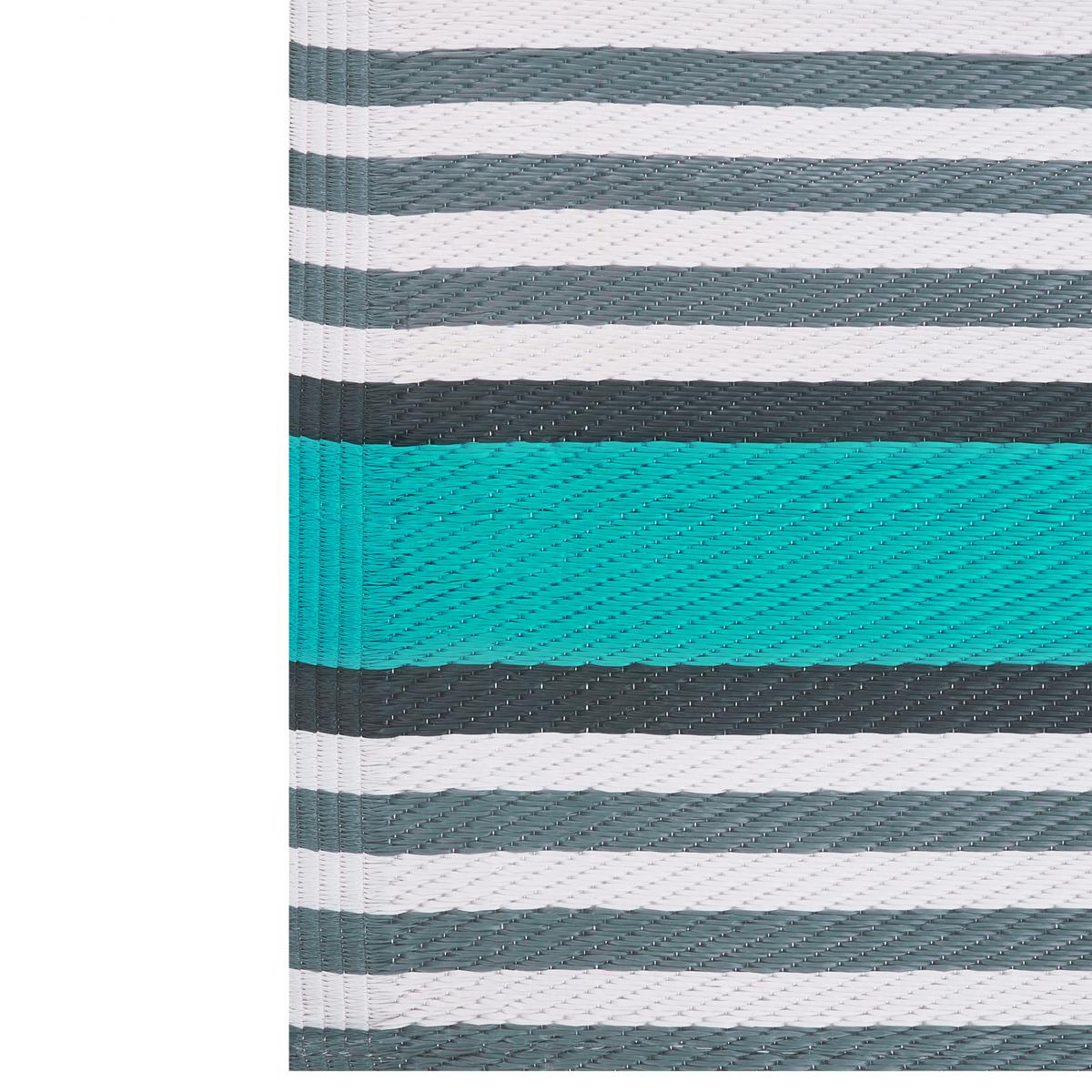 OUTDOORTEPPICH Blau Saugor - Blau/Schwarz, Kunststoff (120/180cm) - Beliani