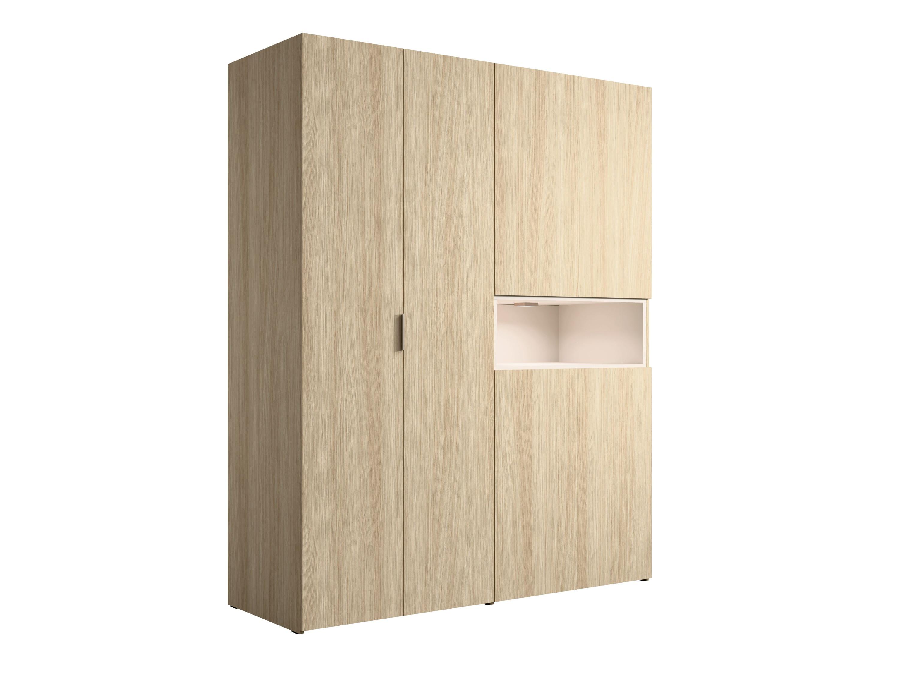 KLEIDERSCHRANK Barista Oak, Wüstensand 161/202/58 - Eichefarben, Holzwerkstoff (161/202/58cm) - RAUMHIRSCH FURNITURE