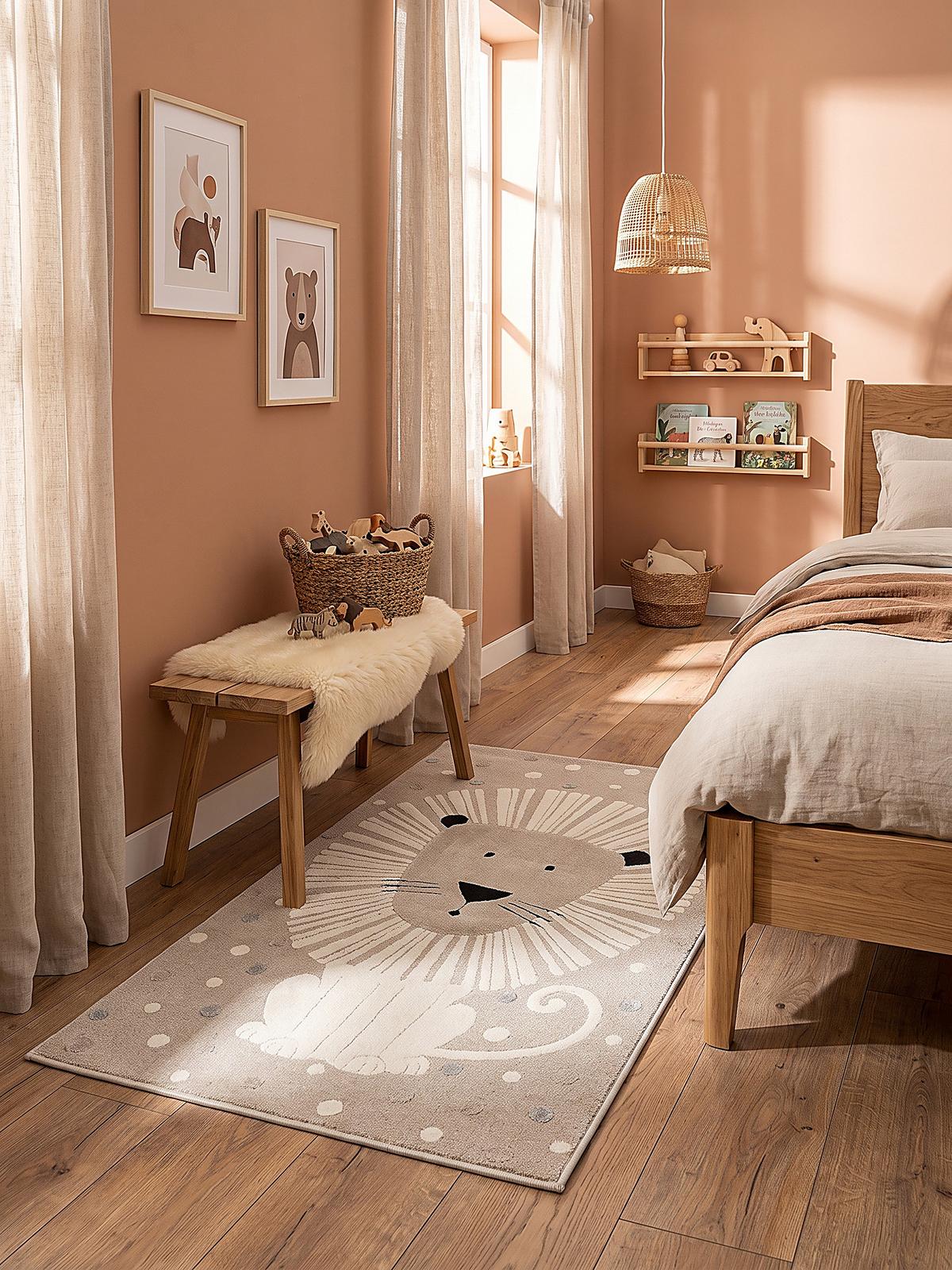 KINDERTEPPICH Kurzflor VELT Polypropylen Beige 80 x 150 cm - Beige, Textil (80/150cm) - KADIMA DESIGN