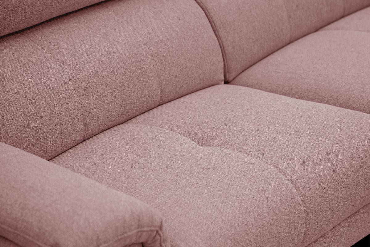 RELAXSOFA MATERA 3-Sitzer mit 2 Relaxfunktionen, hellrot - Hellrot/Schwarz, Holzwerkstoff/Textil (212/82/103cm) - Wozimo