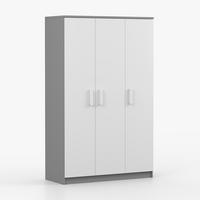 KLEIDERSCHRANK Jonas II 2D 19, 120/192/50, 3-türig, grau - Grau, Holzwerkstoff (120/194/50cm) - imoebel24
