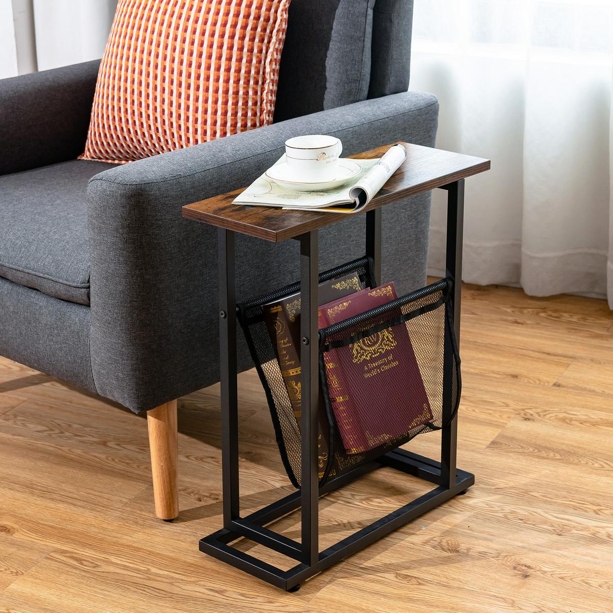 BEISTELLTISCH 55cm Schwarz - Schwarz, Metall (18/48/55cm) - COSTWAY