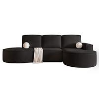 ECKSOFA SOFIA mit Schlaffunktion und Bettkasten Anthrazit - Anthrazit, Holzwerkstoff/Kunststoff (277/157cm) - Idohome