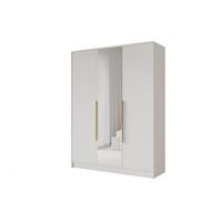 KLEIDERSCHRANK - LESE - 150 - Weiß - Goldfarben/Weiß, Holzwerkstoff (150/200/51cm) - ALTDECOR