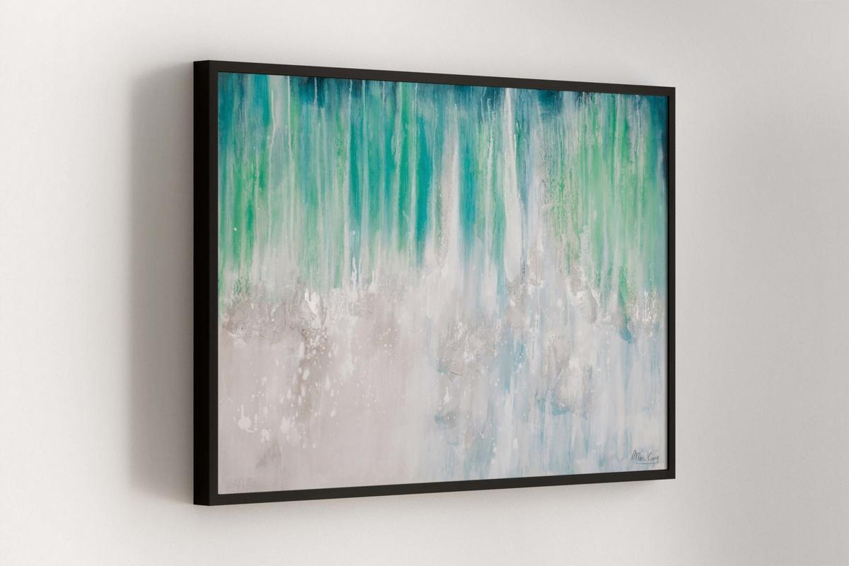 ACRYLBILD HANDGEMALT 120/80 cm - Blau, Holz/Textil (120/80cm) - KUNSTLOFT