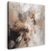 LEINWANDBILD Farbe - Abstrakt - Beige - Kunst Deko Wohnzimmer 20x20 cm - Greige, Textil (20/20cm) - MuchoWow