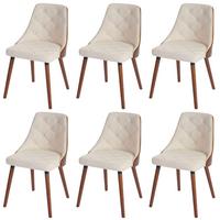 ESSZIMMERSTUHL Beige 6er-Set - Beige/Creme, Textil (50/82/53cm) - MCW