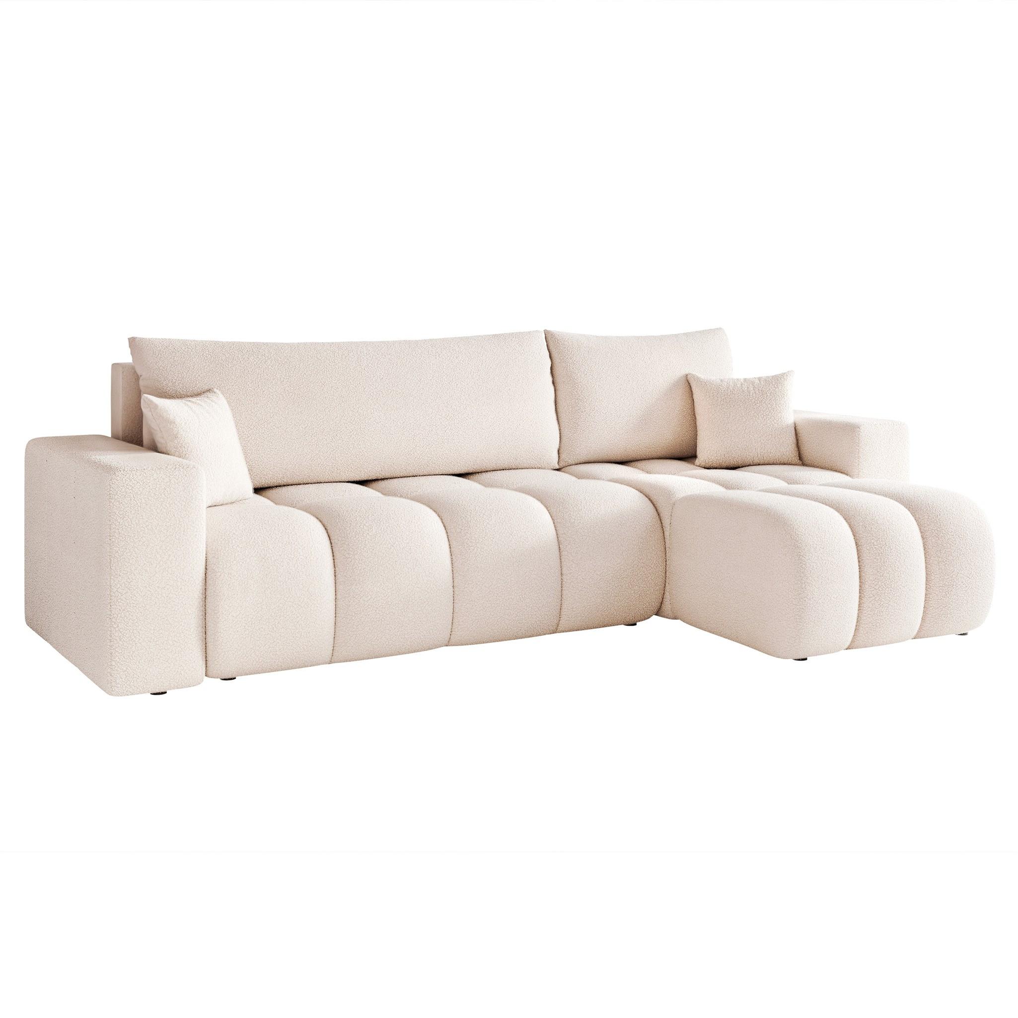 ECKSOFA Anabel Mit Schlaffunktion - Weiß, Holzwerkstoff/Textil (145/248cm) - Fun Möbel