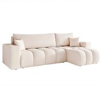 ECKSOFA Anabel Mit Schlaffunktion - Weiß, Holzwerkstoff/Textil (145/248cm) - Fun Möbel