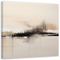 LEINWANDBILD Beige Abstraktion 40x40cm - Beige, Textil (40/40cm) - Feeby