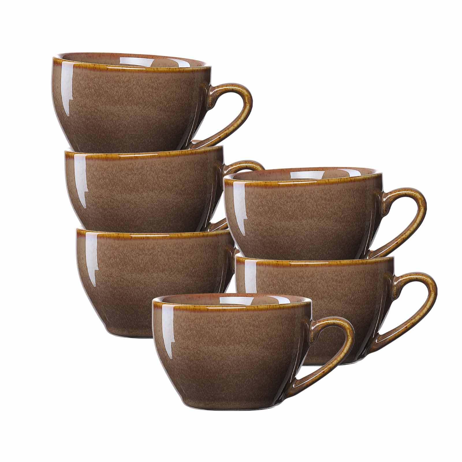 KAFFEETASSEN Sahara Dunkelbraun 230 ml 6er Set - Dunkelbraun, Keramik (0.23L) - Ritzenhoff Breker