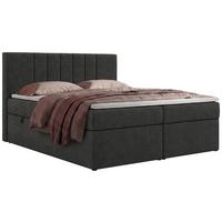 BOXBETT INERO 140/200 - Dunkelgrau Stukture - Topper T25 - H3 - Dunkelgrau/Schwarz, Kunststoff/Textil (140/200cm) - MKS
