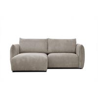 ECKSOFA TAUER 3-Sitzer, taupe - Taupe/Schwarz, Holzwerkstoff/Kunststoff (173/206cm) - Wozimo