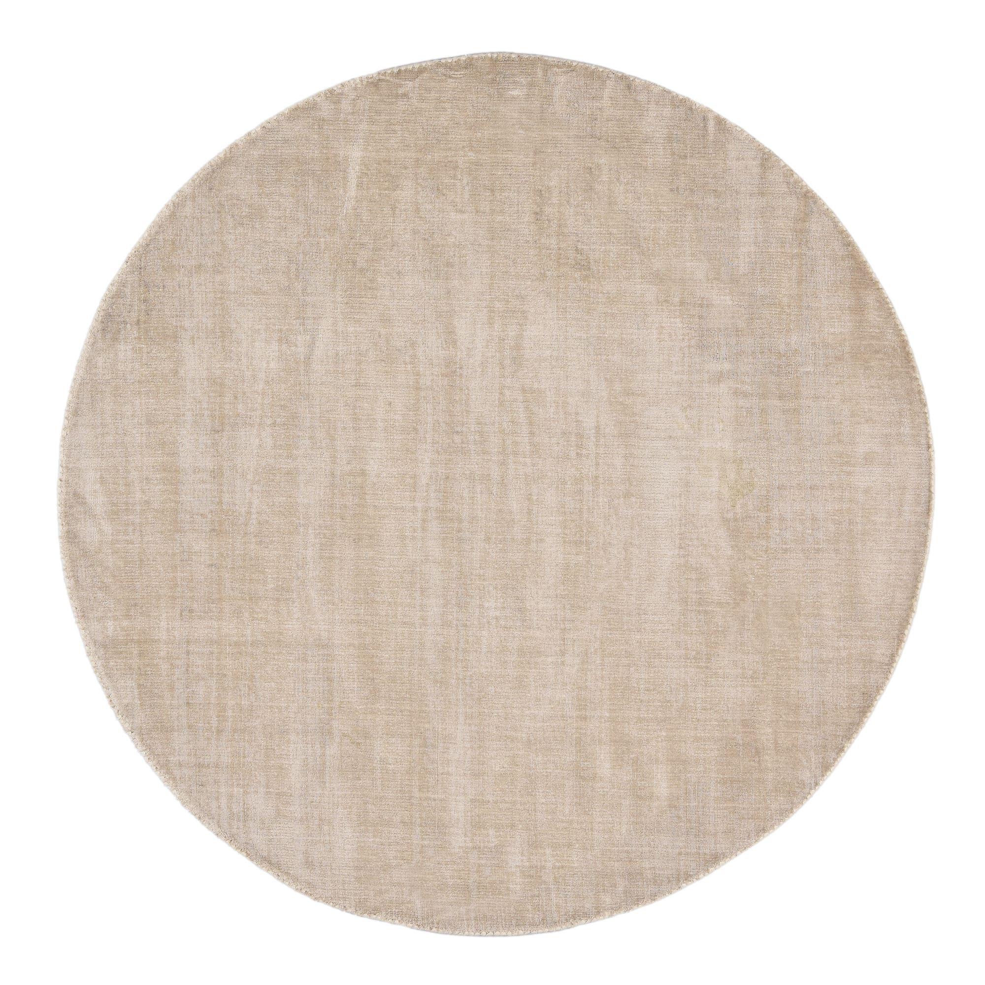 VISKOSETEPPICH Star 150x150 cm - Creme, Textil (150/150cm) - THEKO