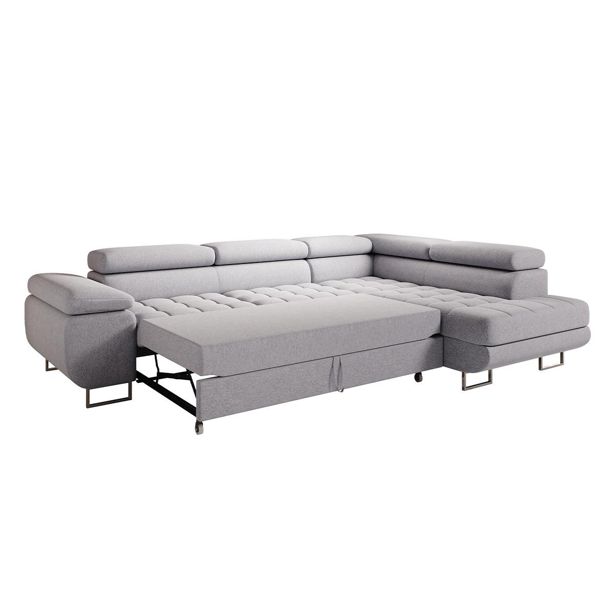 ECKSOFA Eden 4 Sitzplätze Taupe - Taupe, Holzwerkstoff (271/201cm) - Petits-meubles